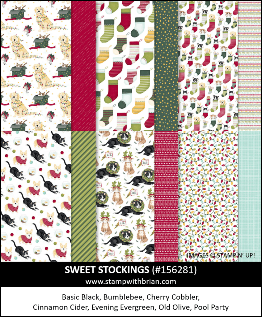 Sweet Stockings Designer Series Paper, Stampin Up! 156281