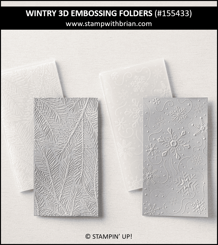 WIntry 3D Embossing Folders, Stampin Up! 155433