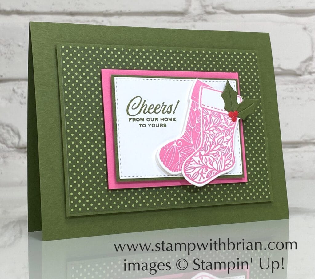 Tidings & Trimmings Bundle, Stampin Up!, Brian King, Christmas card