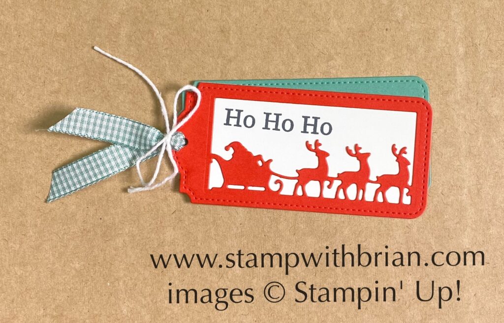 Giving Gifts Dies, Stampin' Up!, Brian King, Christmas Tag