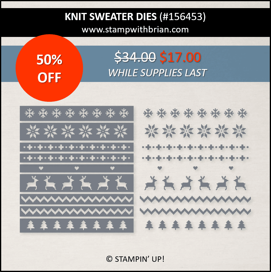 Knit Sweater Dies, Stampin Up! 156453