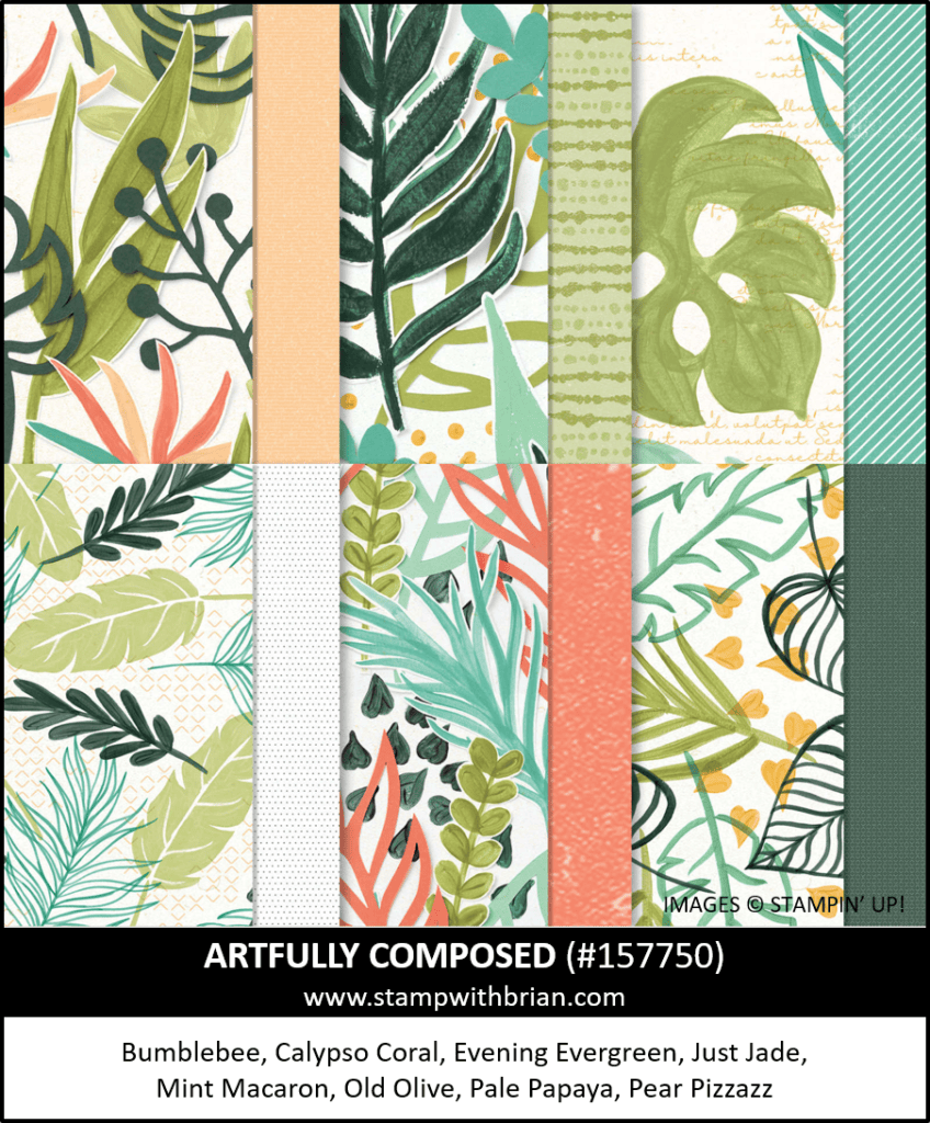 Artfully Composed Designer Series Paper, Stampin Up! 157750