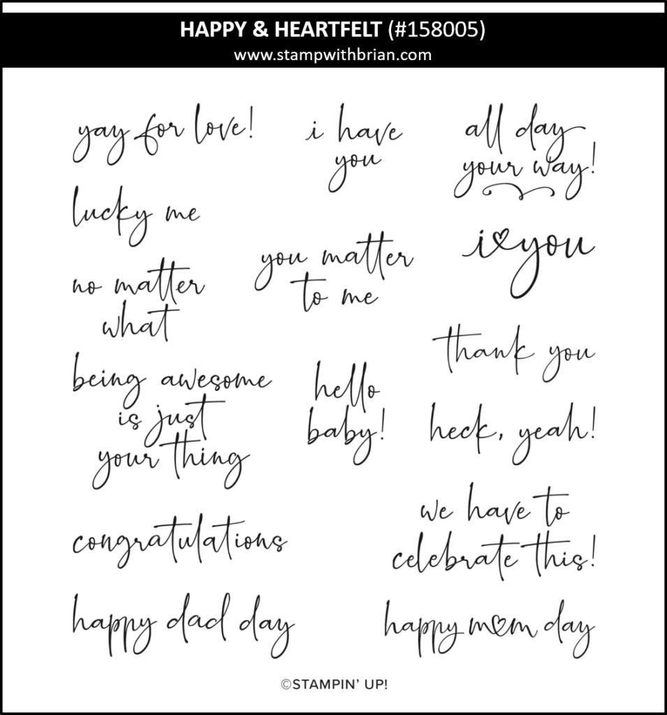 Happy & Heartfelt, Stampin Up!, Stampin Up!, 158005