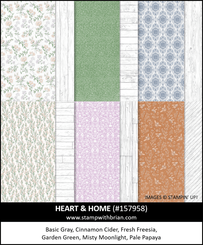 Heart & Home Designer Series Paper, Stampin Up! 157928