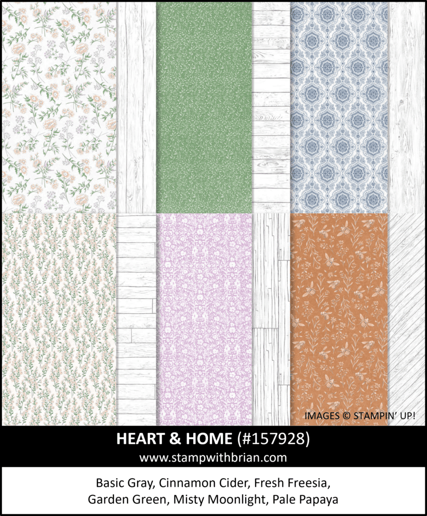 Heart and Home Designer Series Paper, Stampin Up!, 157928
