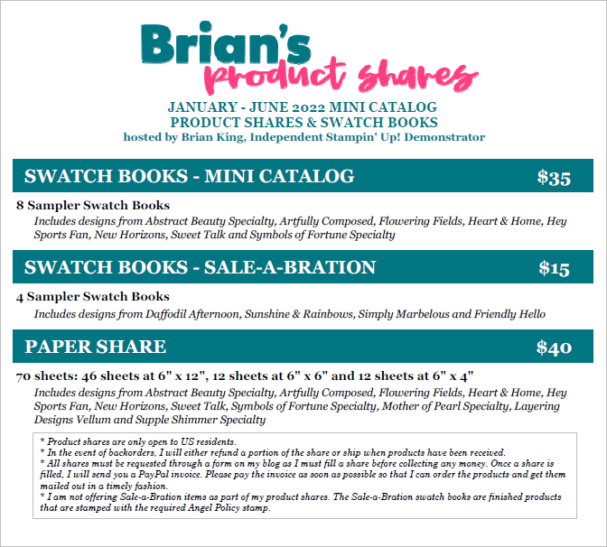 Round 2 - Jan-Jun 2022 Mini Product Shares and Swatch Books