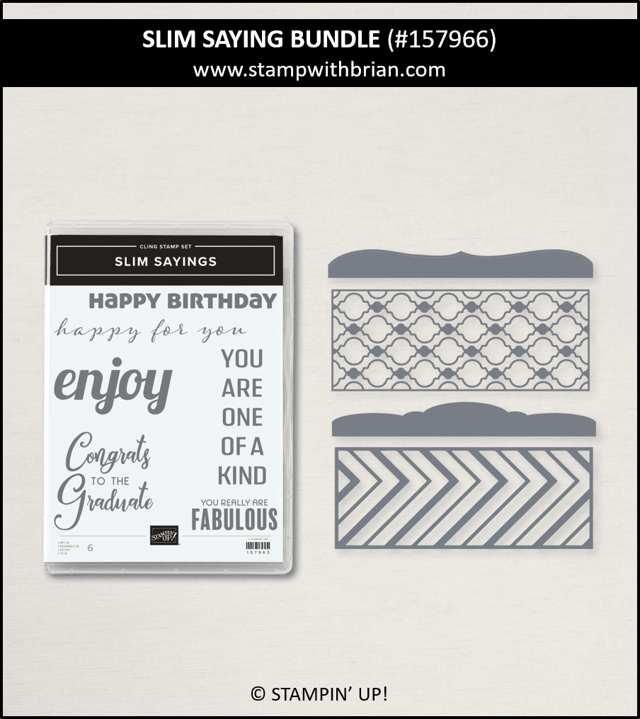 Slim Sayings Bundle, Stampin Up! 157966
