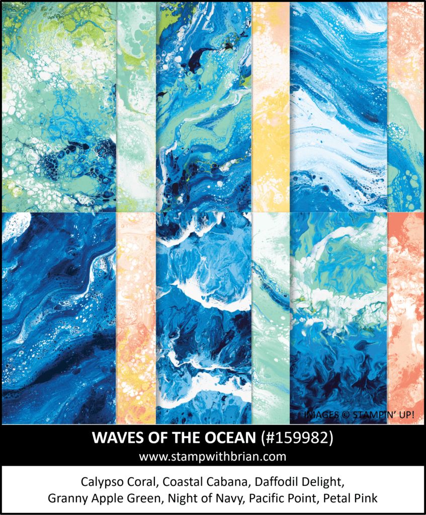 Waves of the Ocean Designer Series Paper, Stampin Up!, 159982