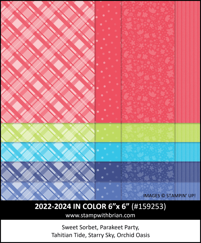 2022-2024 In Color Designer Series Paper, Stampin Up! 159253