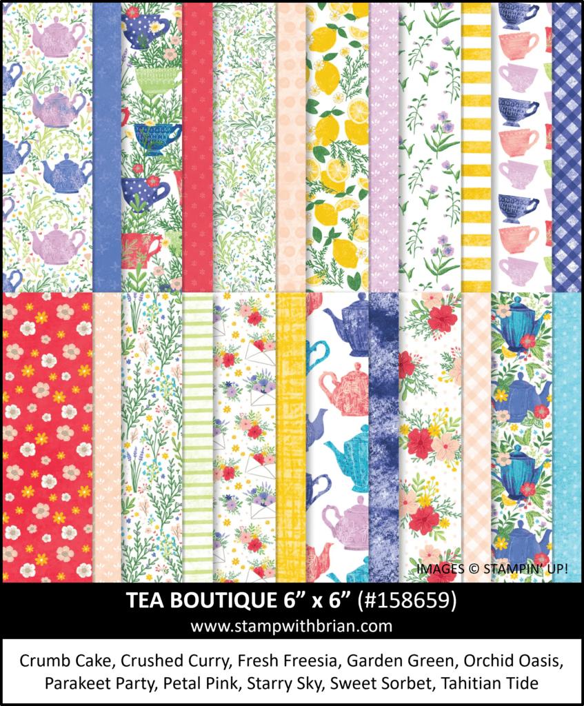Tea Boutique Designer Series Paper, Stampin Up!, 158659