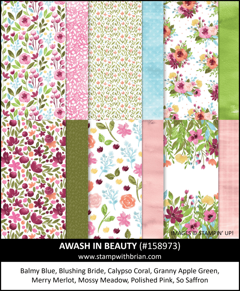 Awash in Beauty Designer Series Paper, Stampin Up!, 158973