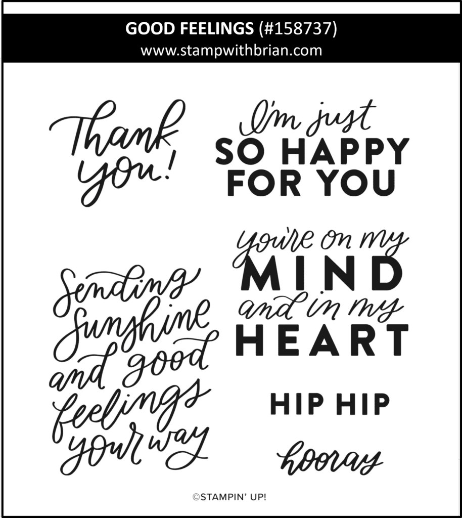 Good Feelings Cling Stamp Set, Stampin Up! 158737