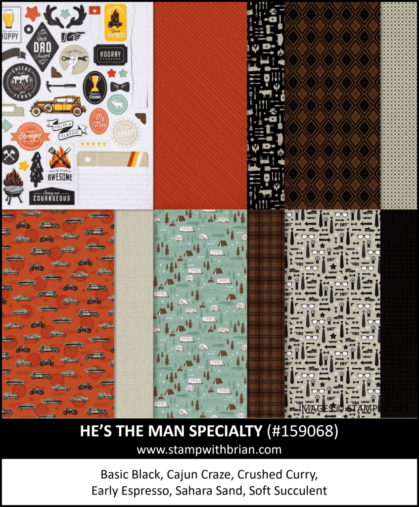 He's the Man Specialty Designer Series Paper, Stampin Up!, 159068