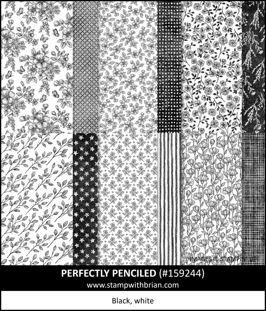 Perfectly Penciled Designer Series Paper, Stampin Up!, 159244