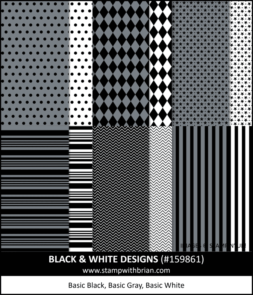 Black & White Designs, Stampin Up! 159861
