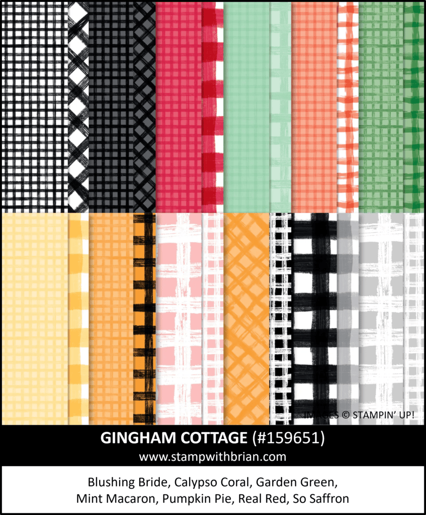 Gingham Cottage Designer Series Paper, Stampin Up!, Brian King 159651