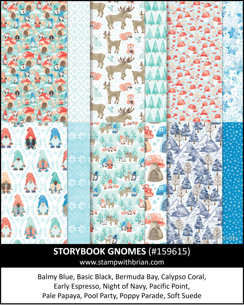 Storybook Gnomes Designer Series Paper, Stampin Up!, Brian King 159615