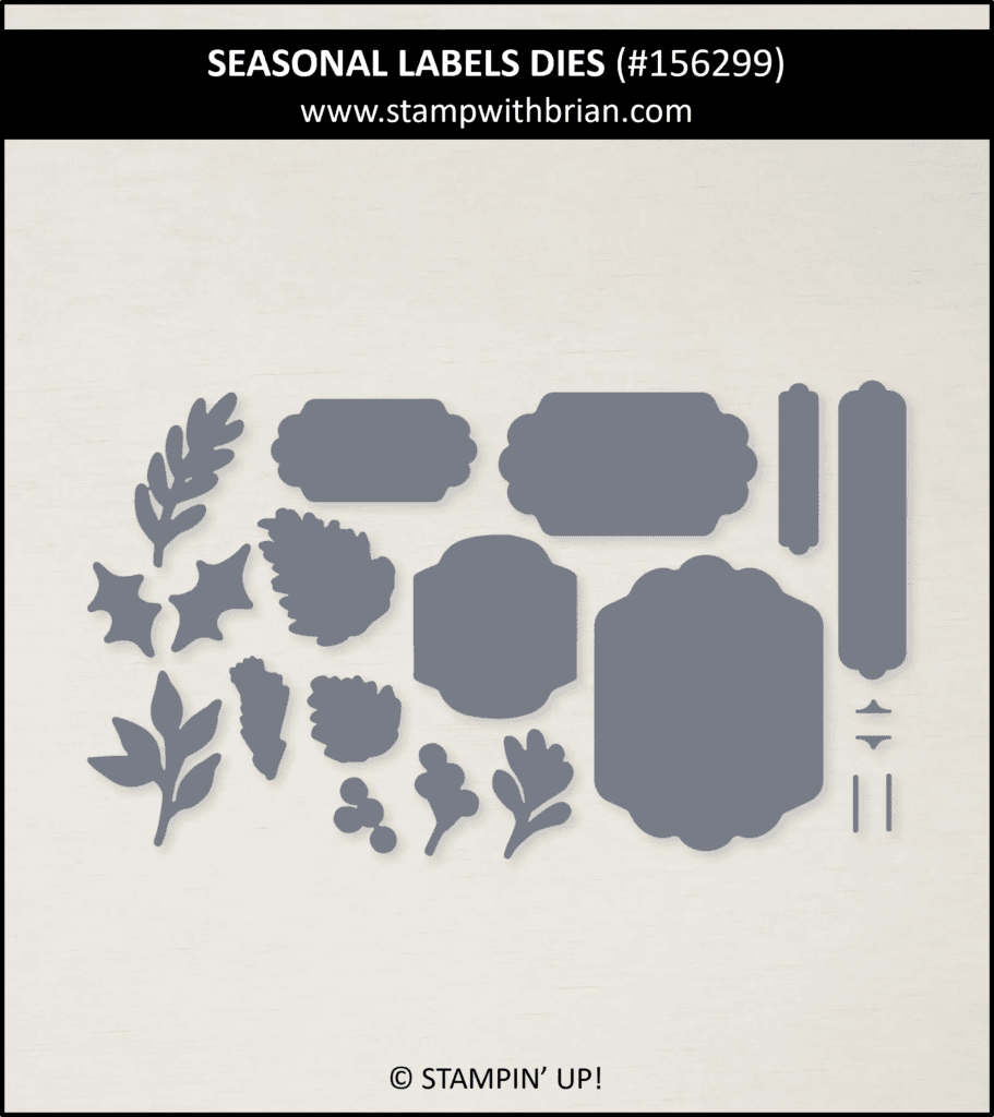 Seasonal Labels Dies, Stampin Up!, 156299