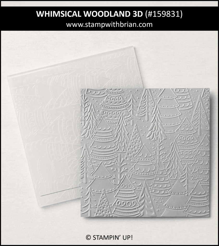 Whimsical Woodland 3D Embossing Folder, Stampin Up! 159831