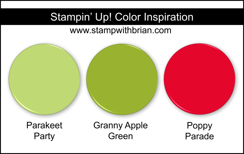 Stampin Up! Color Inspiration - Parakeet Party, Granny Apple Green, Poppy Parade Stampin Up! Color Inspiration - Parakeet Party, Granny Apple Green, Poppy Parade