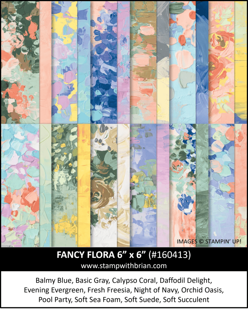 Fancy Flora Designer Series Paper, Stampin Up!, 160413