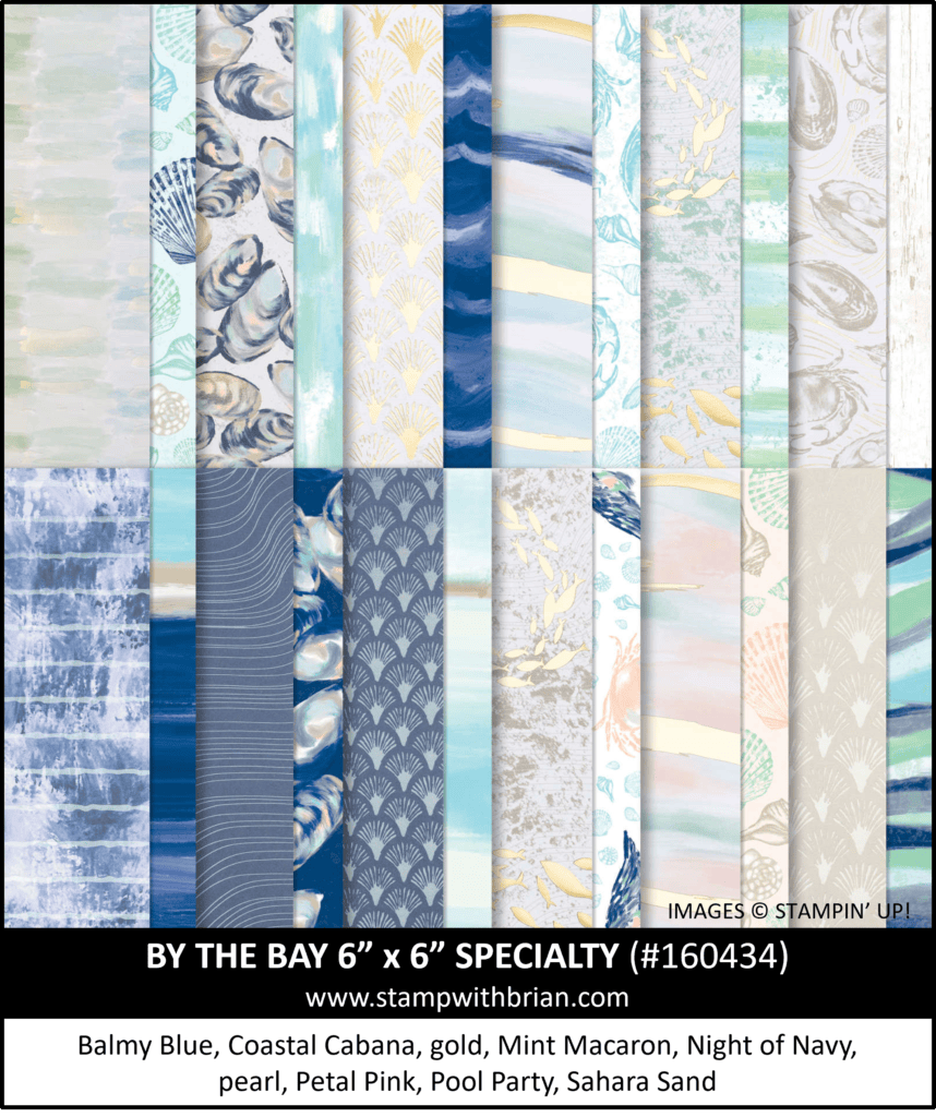 By the Bay Designer Series Paper, Stampin Up! 160434