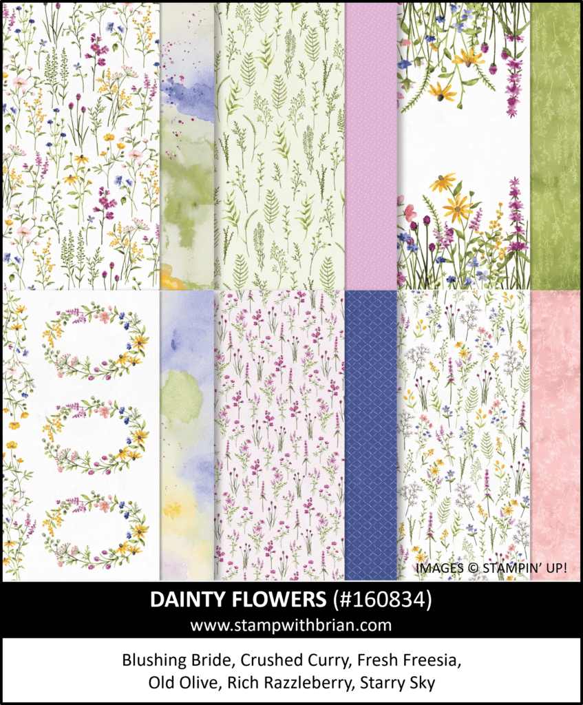 Dainty Flowers Designer Series Paper, Stampin Up!, 160834