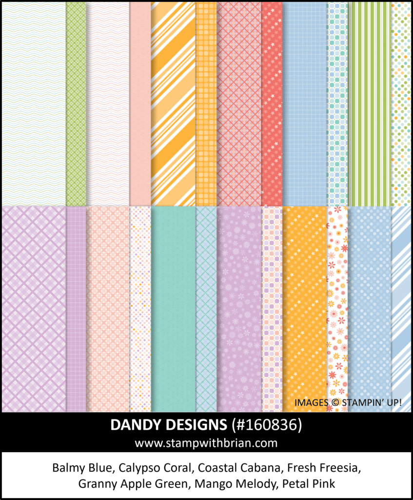 Dandy Designs Designer Series Paper, Stampin Up!,160836