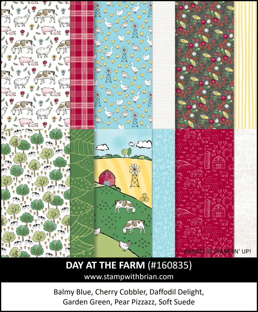 Day at the Farm Designer Series Paper, Stampin Up!, 160835