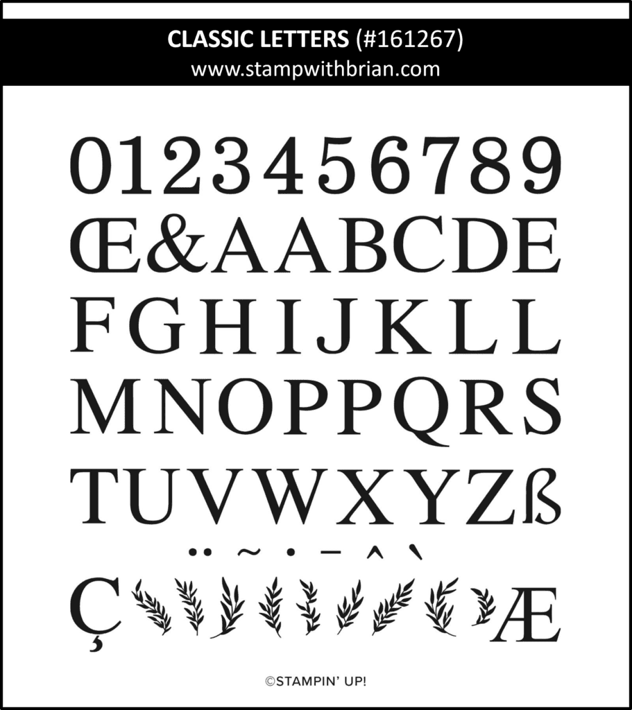Classic Letters, Stampin Up! 161267 Classic Letters, Stampin Up! 161267