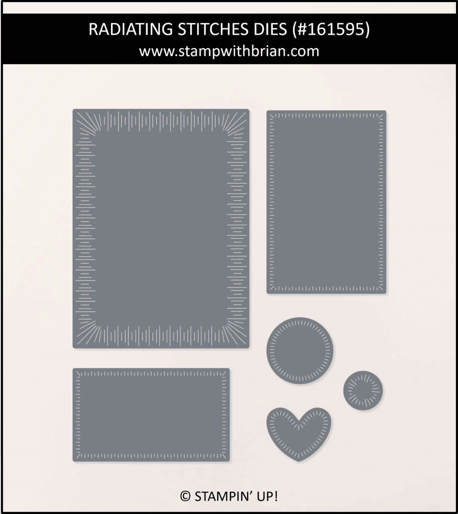 Radiating Stitches Dies, Stampin Up! 161595 Radiating Stitches Dies, Stampin Up! 161595