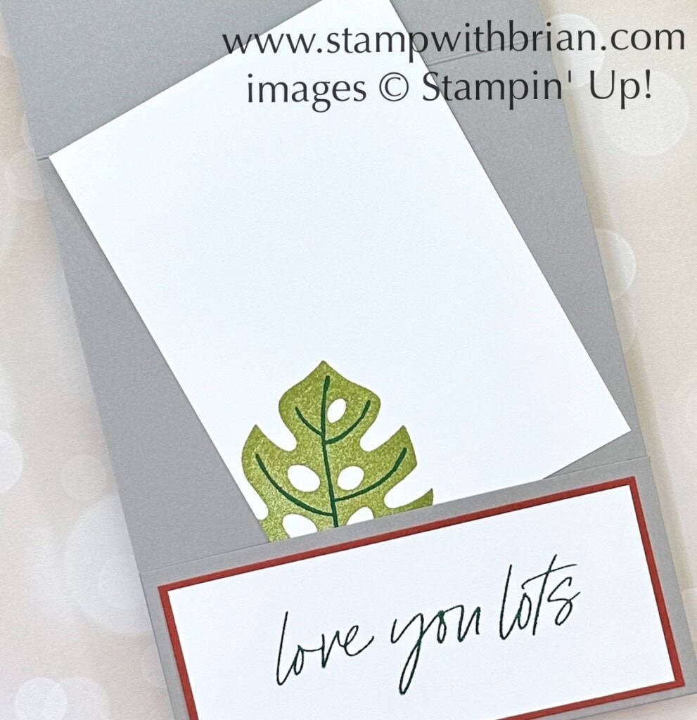 Tropical Leaves Bundle, Stampin Up!, Brian King, pocket fold card Tropical Leaves Bundle, Stampin Up!, Brian King, pocket fold card