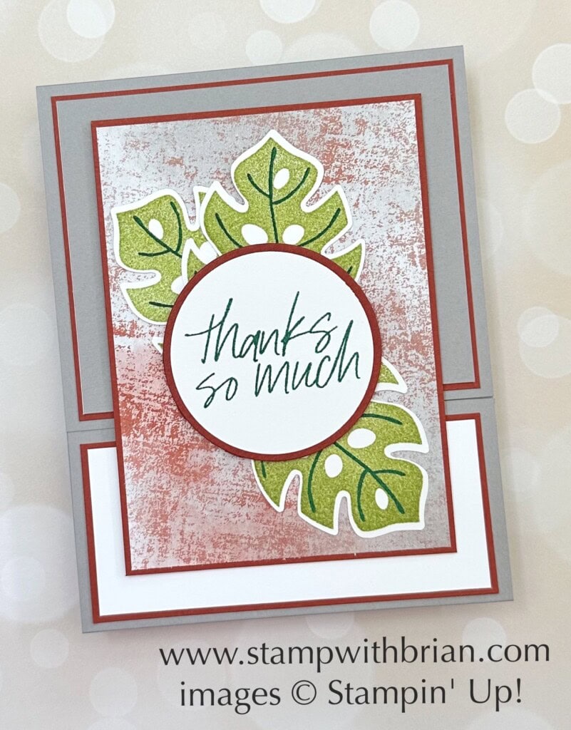 Tropical Leaves Bundle, Stampin Up!, Brian King, pocket fold card Tropical Leaves Bundle, Stampin Up!, Brian King, pocket fold card