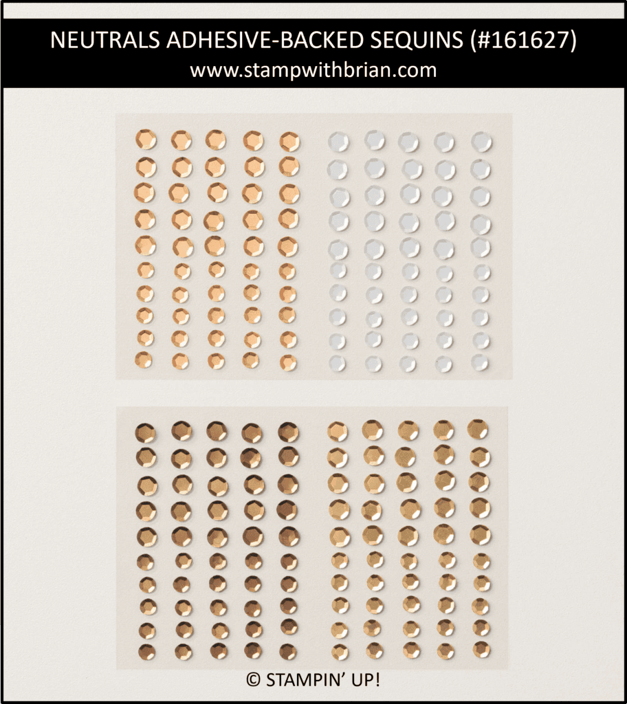 Neutrals Adhesive-Backed Sequins, Stampin Up!, 161627