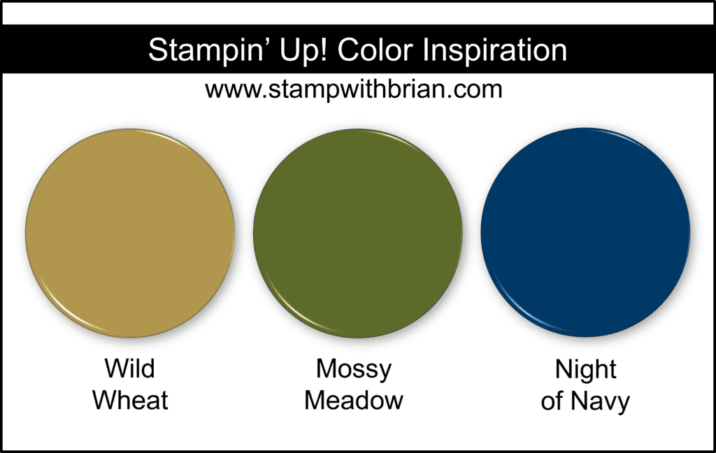 Stampin Up! Color Inspiration - Wild Wheat, Mossy Meadow, Night of Navy Stampin Up! Color Inspiration - Wild Wheat, Mossy Meadow, Night of Navy
