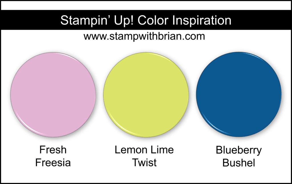Stampin Up! Color Inspiration - Fresh Freesia, Lemon Lime Twist, Blueberry Bushel Stampin Up! Color Inspiration - Fresh Freesia, Lemon Lime Twist, Blueberry Bushel