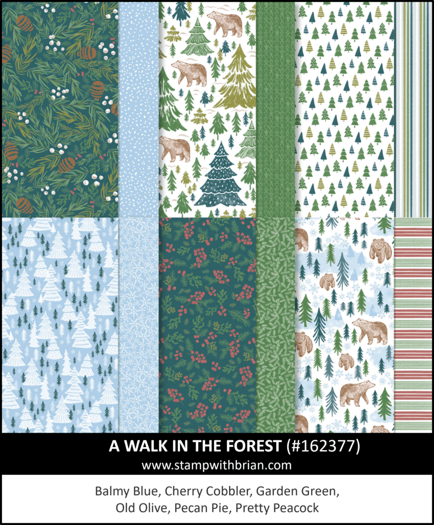 A Walk in the Forest Designer Series Paper, Stampin Up!, 162377