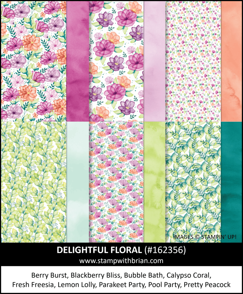 Delightful Floral Designer Series Paper, Stampin Up! 162356