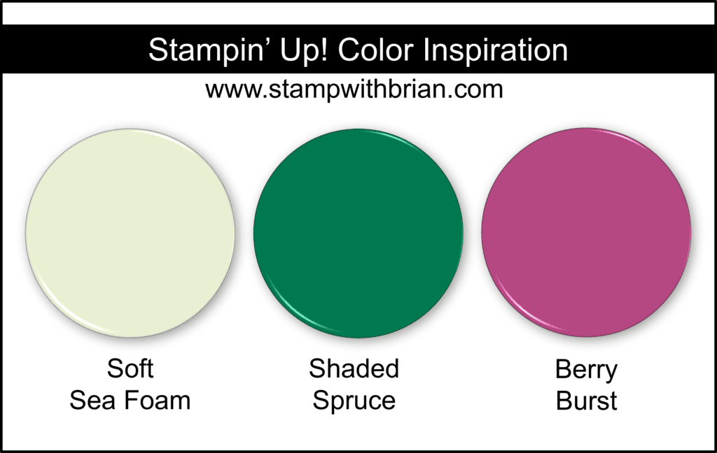 Stampin Up! Color Inspiration - Soft Sea Foam, Shaded Spruce, Berry Burst