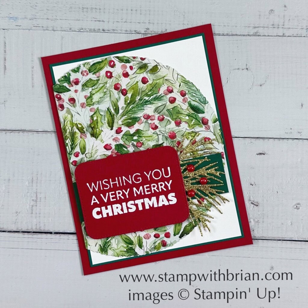 Joy to You, Deckled Circles Dies, Stampin Up!, Brian King, Christmas card