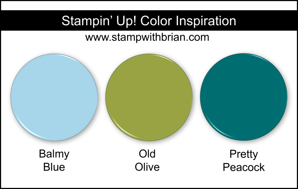 Stampin Up! Color Inspiration - Balmy Blue, Old Olive, Pretty Peacock Stampin Up! Color Inspiration - Balmy Blue, Old Olive, Pretty Peacock