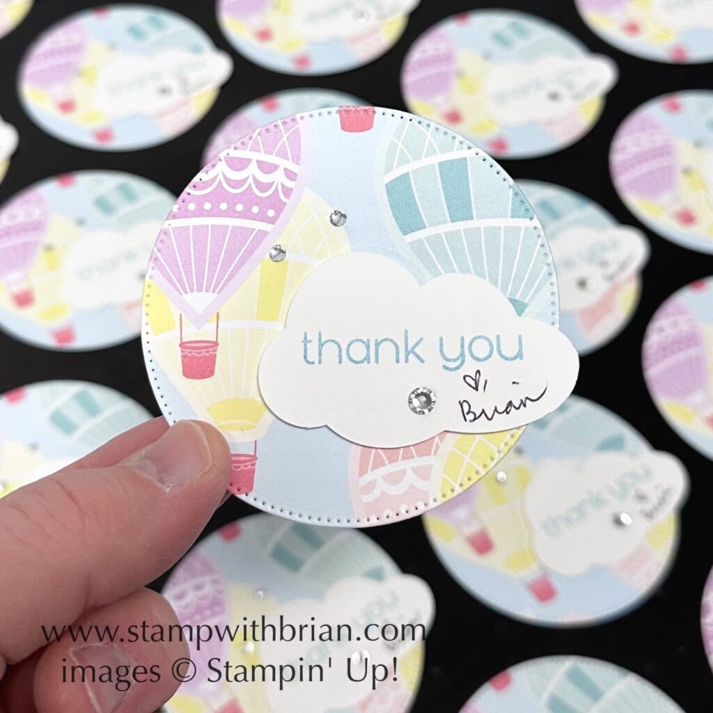 A Hot Air Balloon Thank You Tag – STAMP WITH BRIAN