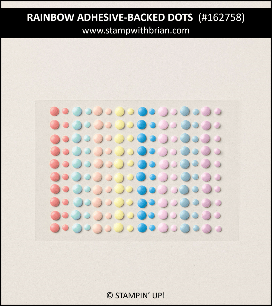 Rainbow Adhesive-Backed Dots, Stampin Up! 162758