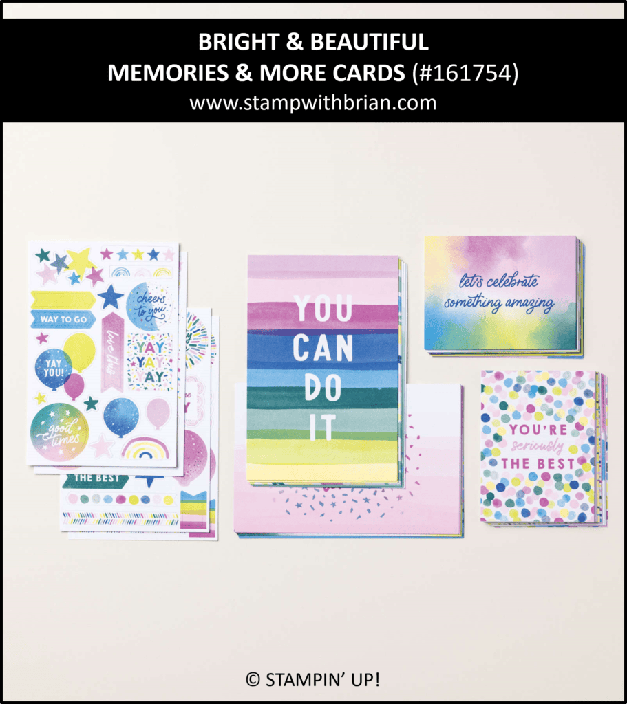 Bright & Beautiful Memories & More Card Pack, Stampin Up! 161754