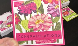 Flowering Zinnias Designer Series Paper, Stampin Up!, Brian King, gift decor