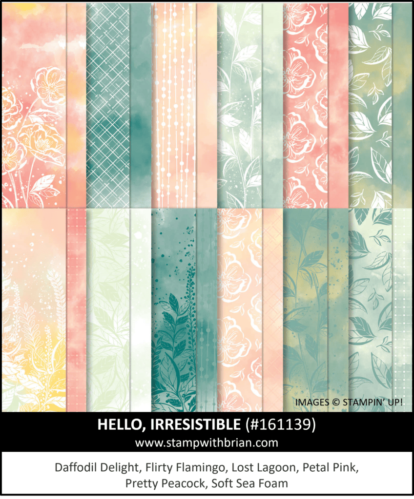 Hello Irresistible Designer Series Paper, Stampin Up! 161139