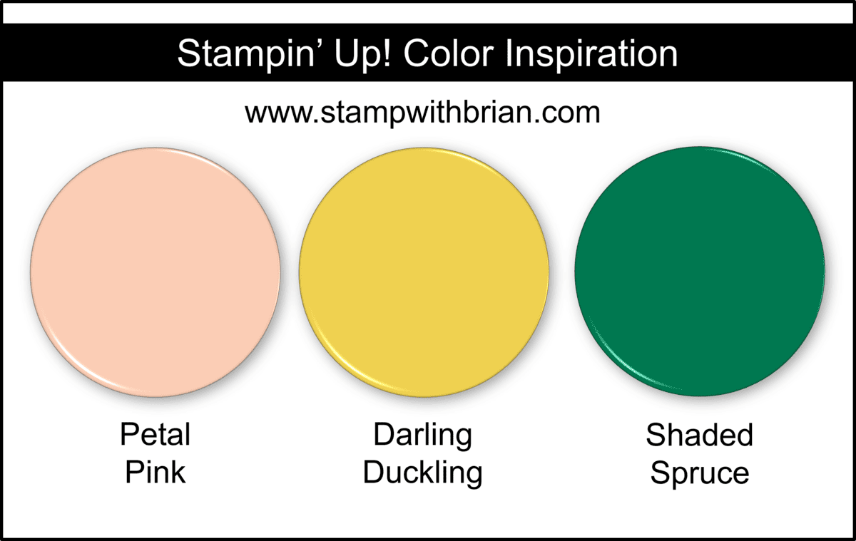 Stampin' Up! Color Inspiration - Petal Pink, Darling Duckling, Shaded Spruce Stampin' Up! Color Inspiration - Petal Pink, Darling Duckling, Shaded Spruce