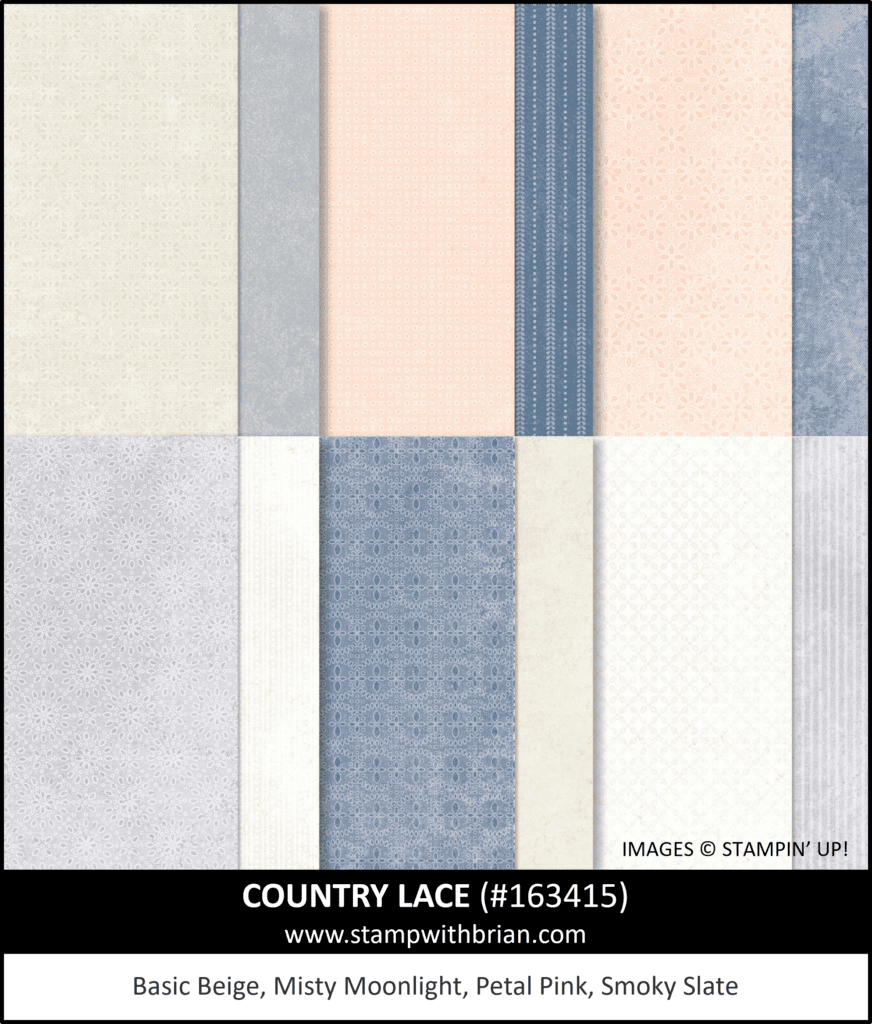 Country Lace Designer Series Paper, Stampin Up! 163415