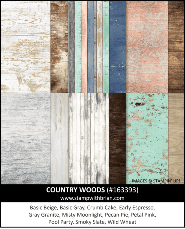 Country Woods Designer Series Paper, Stampin Up! 163393