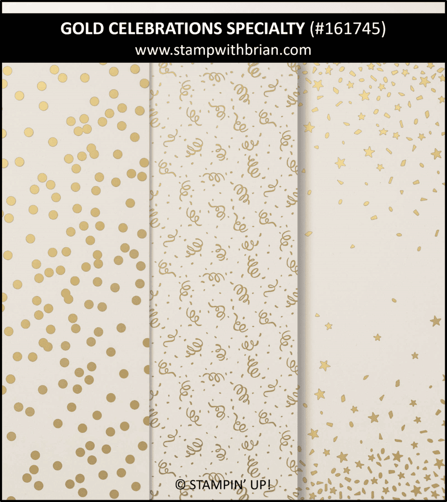 Gold Celebrations Specialty Paper, Stampin Up! 161745